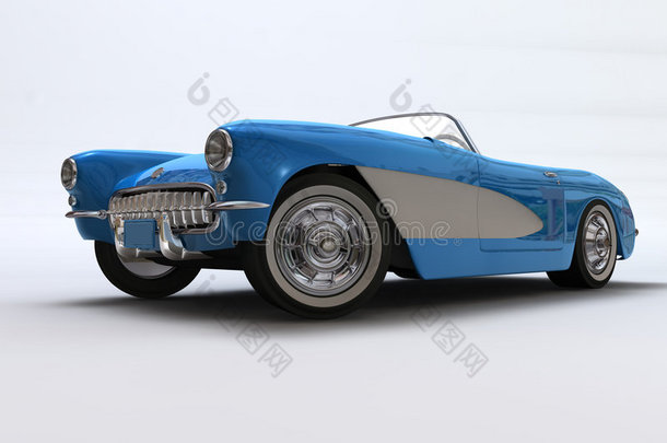 1957年雪佛兰corvette的3d<strong>效果图</strong>