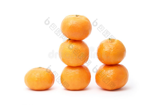 橘子孤立在白色上