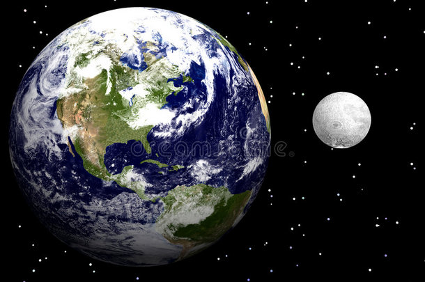与美国的<strong>地球</strong>和月球