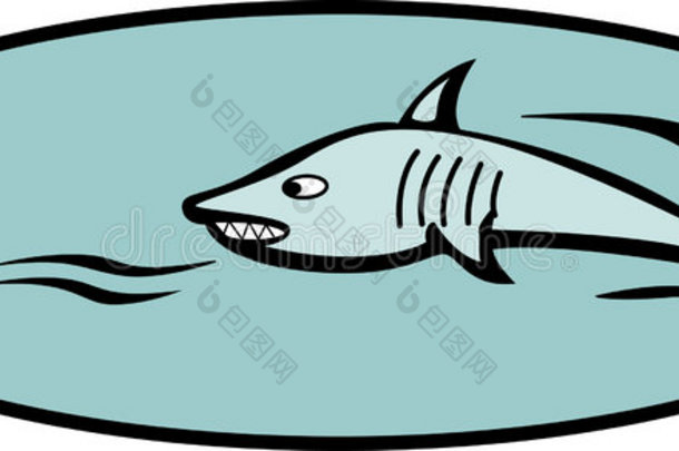 从<strong>鲨</strong>鱼矢量图中逃出的鱼