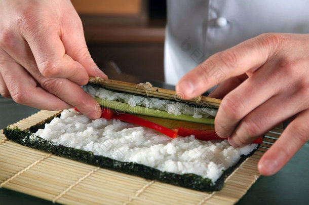 厨师准备寿司-2
