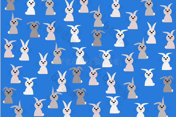 兔子春季插画