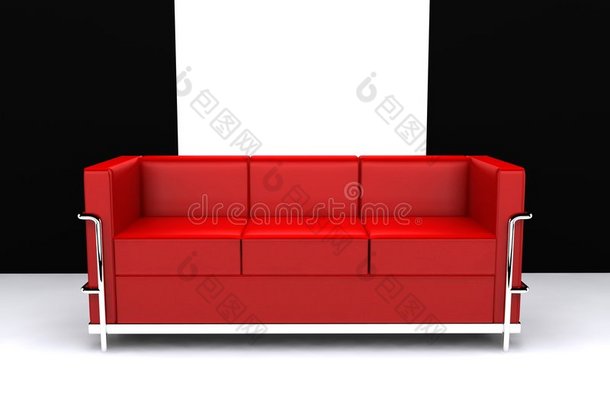 红色设计师沙发
