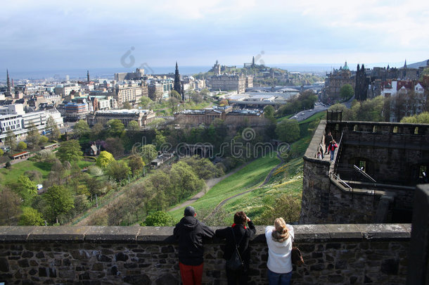 游客爱丁堡城堡