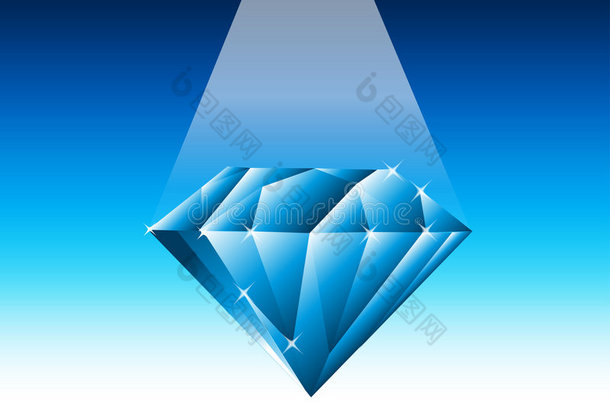 蓝钻石-矢量