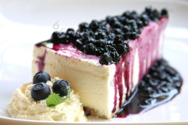 蓝莓芝士蛋糕片