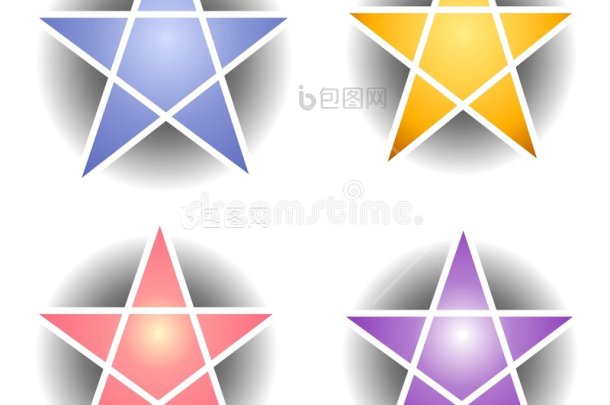 无限带状星形环形三角形图标矢量图示图片-包图网企业站