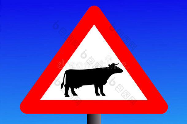 牛警示牌
