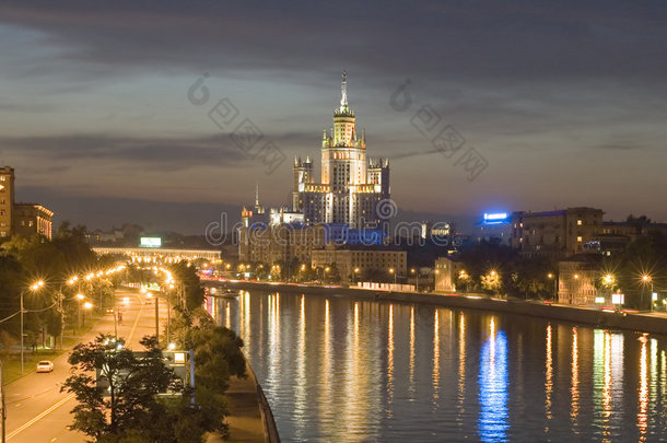 夜色莫斯科河