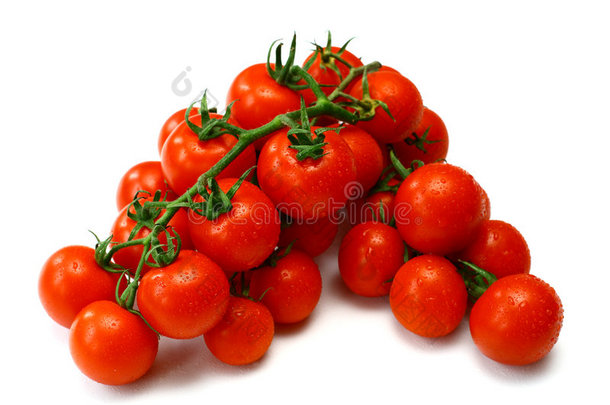 一堆新鲜西红柿