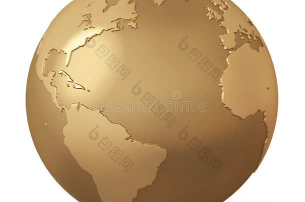 黄金地球仪/地球模型