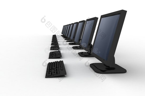 一排带gr的黑色计算机