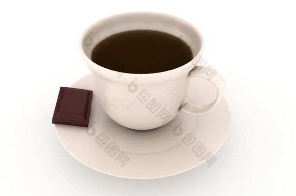一杯巧克力咖啡