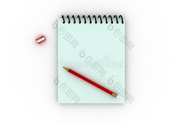 记事本上的红铅笔