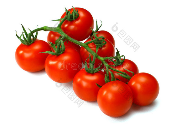 一堆新鲜西红柿