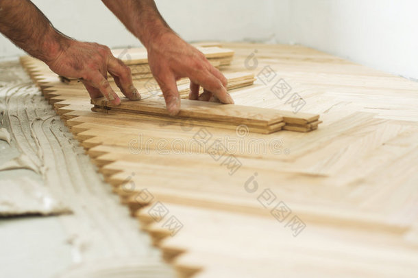 实木复合地板和木工概念