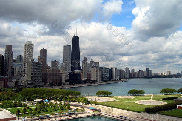 芝加哥城市景观，从北面看