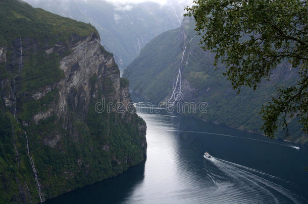 挪威geiranger峡湾