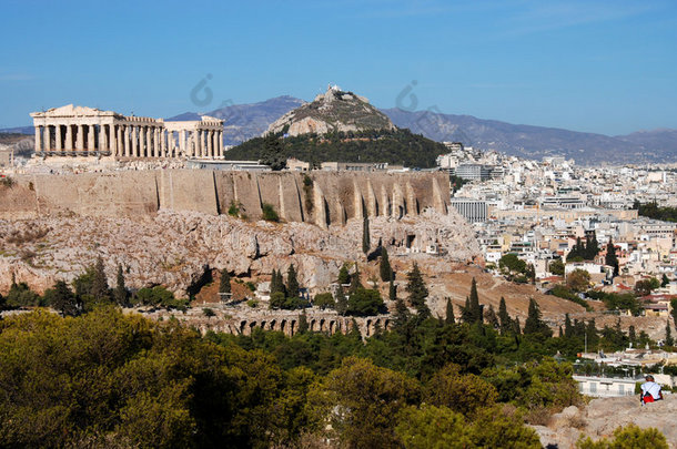 雅典和雅典卫城山