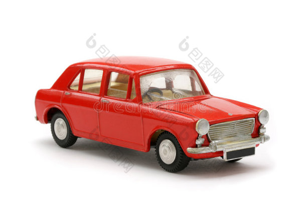 红色60年代英国玩具模型车