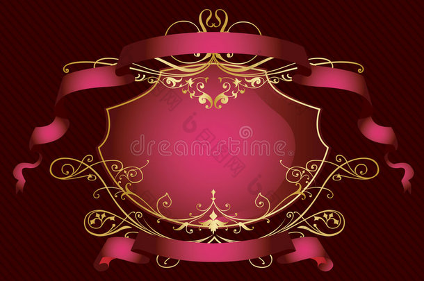 decorative_<strong>banner</strong>_in_pink_colo