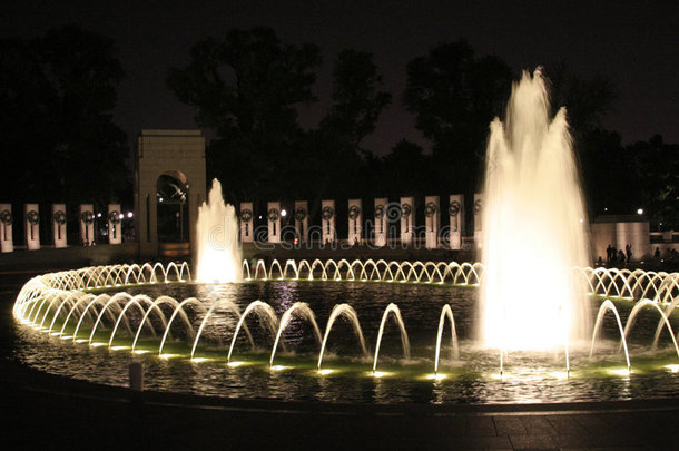 晚上的二战纪念馆