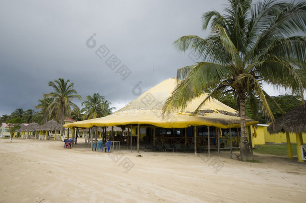 加勒比岛海滩餐厅