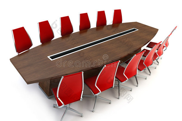 带桌椅的会议室
