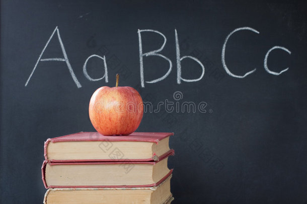 ABC、苹果和黑板