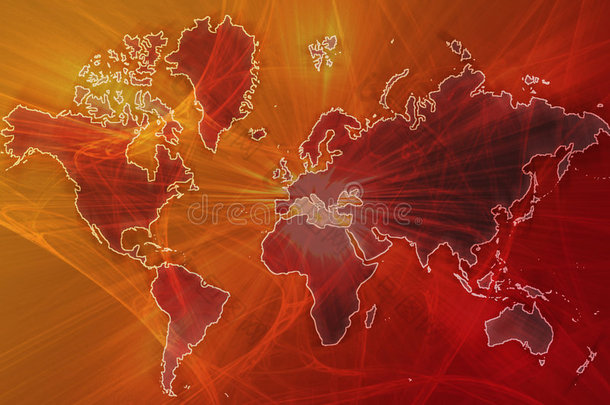 世界数据传输橙色