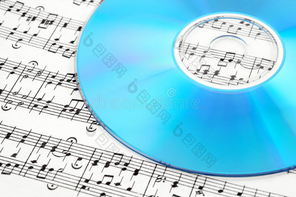 蓝色cd或dvd单张音乐