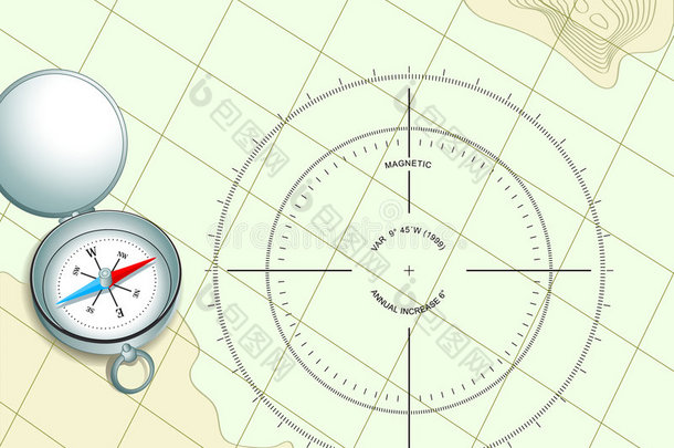 导航地图上的指南针