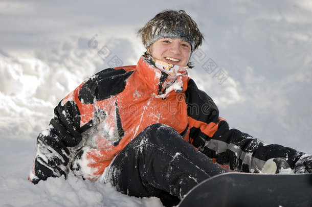 滑雪运动员的健康生活方式形象