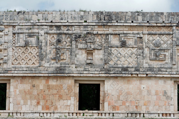 尤卡坦墨西哥uxmal<strong>雕刻墙</strong>