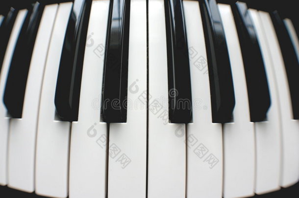 圆形钢琴键盘