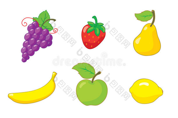 夏季水果图标套装
