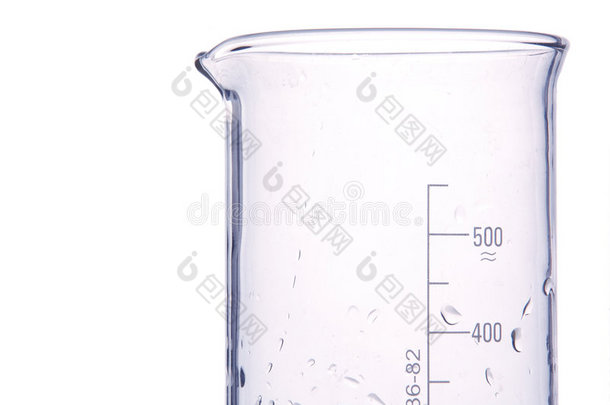 化学量杯中的水