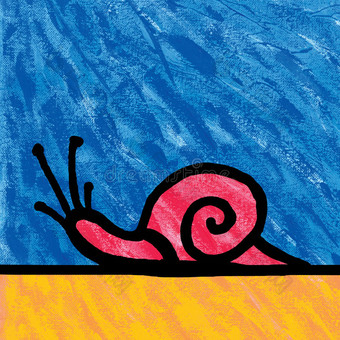 蜗牛画图片