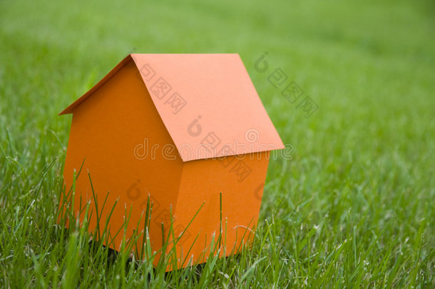 橙色房子在手