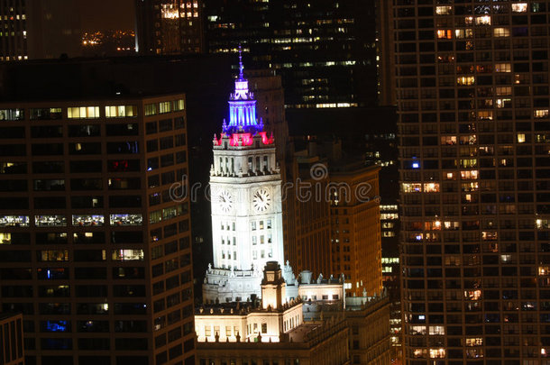 芝加哥箭牌大厦的彩灯