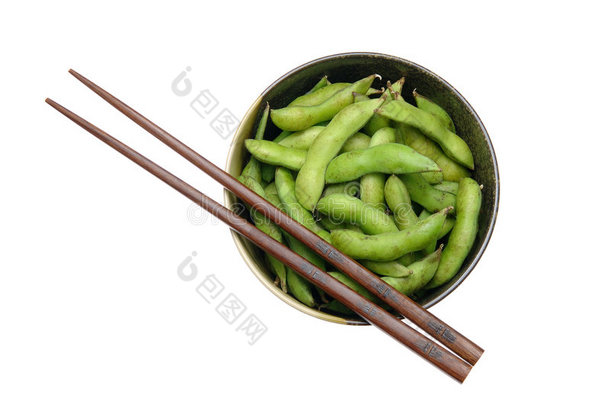 筷子毛豆碗