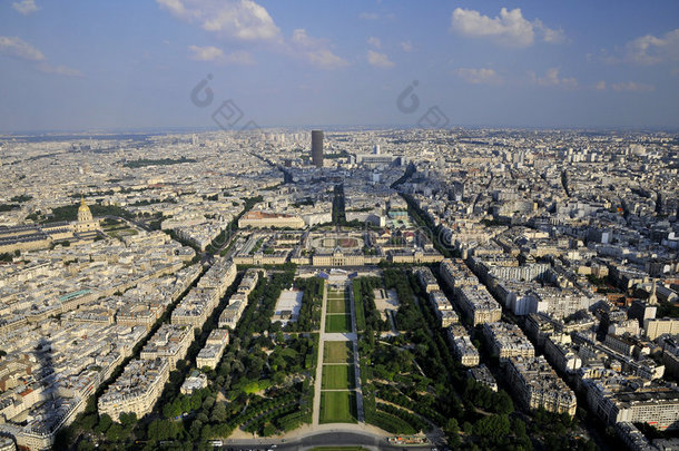 巴黎全景鸟瞰图