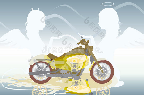 <strong>摩托车</strong>和两个天使