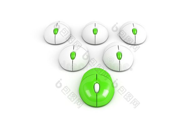 绿色电脑鼠标