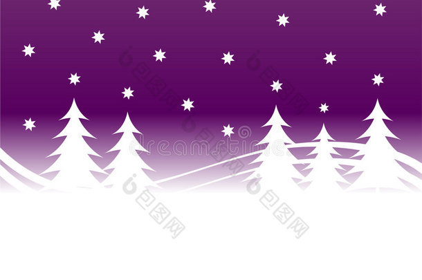 紫色冬季背景