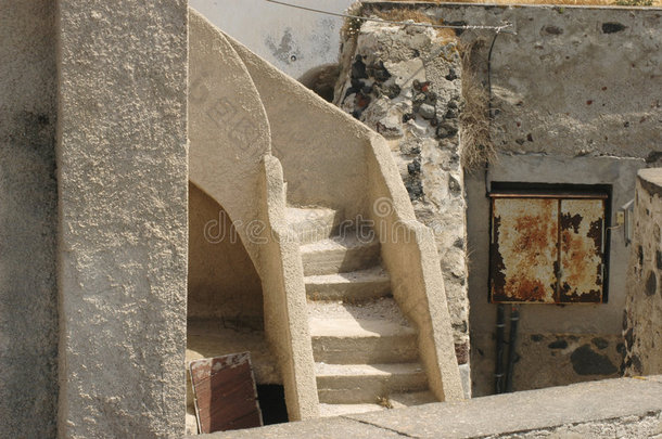 圣托里尼的古楼梯