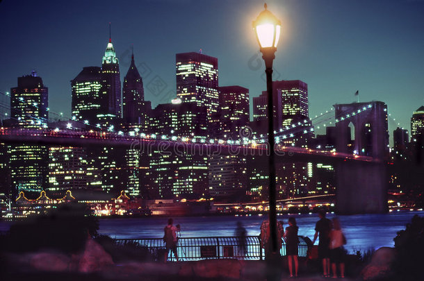 曼哈顿夜空，美国纽约