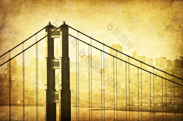 <strong>旧金山金门大桥</strong>的图片，