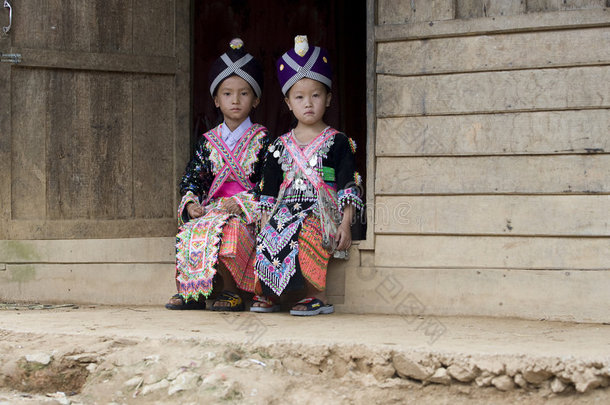 老挝苗族姑娘