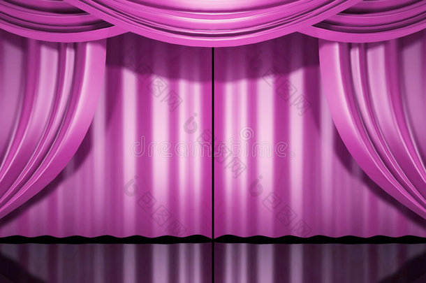 粉色舞台窗帘